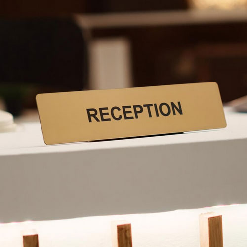 Reception sign Board